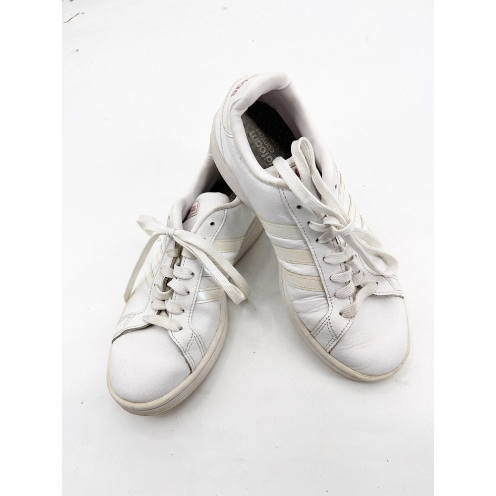 Adidas Grand Court White Iridescent Purple Sneakers FZ4261 Womens 7.5